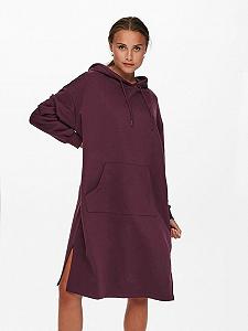 Сукня ONLCHELSEA LIFE L/S OVERSIZE DRESS SWT 15241307-Winetasting ONLY Бордовий M - Фото 1
