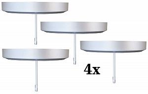 Тримач для свічок 4 x тримач LED свічок Різдвяний вінок діаметр 8 см підставка для свічок synthetic.ua - Фото 1