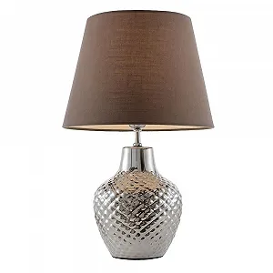 Настільна лампа Nowa LED Ceramic E14 Filament Warm White Dimmable 20 x 32 cm Chrome Brown - Фото 1