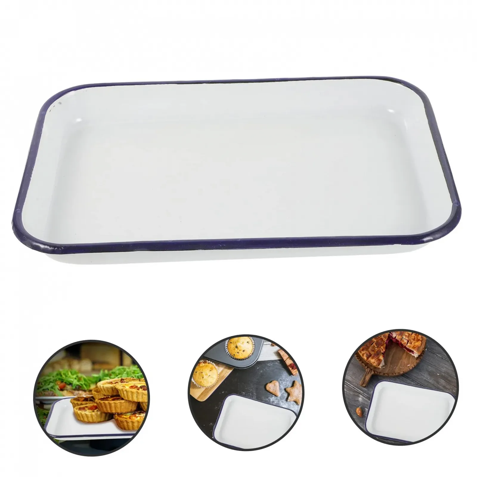 Противень для запекания прямоугольный эмалированный термостойкий, фото №6 Противень для запекания прямоугольный эмалированный термостойкий, фото №6