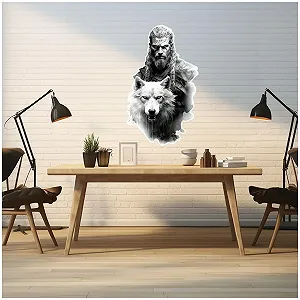 Настінна наклейка Samunshi Viking Hunter Asgard Руни Один Тор 41 x 70 см synthetic.ua - Фото 1