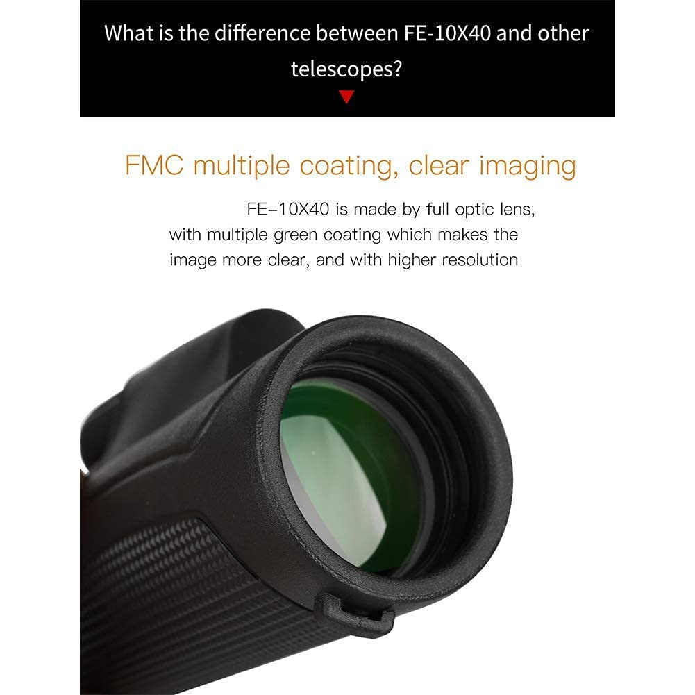 Монокуляр High Performance 10x40 HD Waterproof Compact с Трипод Multi Coated BAK4 Zoom Lens, фото №4