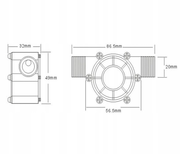 Мини гидроэлектрический генератор F50 12V 10W, фото №3