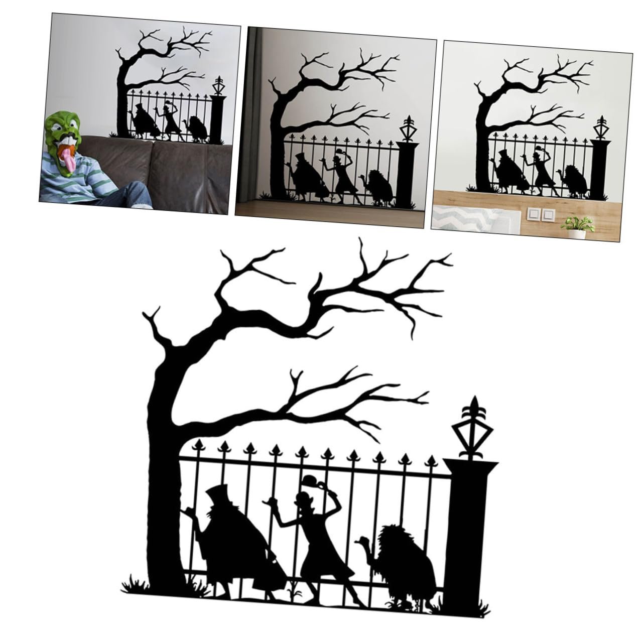 Наклейки на стену HOMSFOU Halloween Самоклеящиеся Черный, фото №7