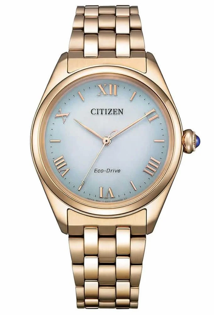 Мужские аналоговые кварцевые часы CITIZEN EM1143-81X с ремешком из нержавеющей стали, фото №1