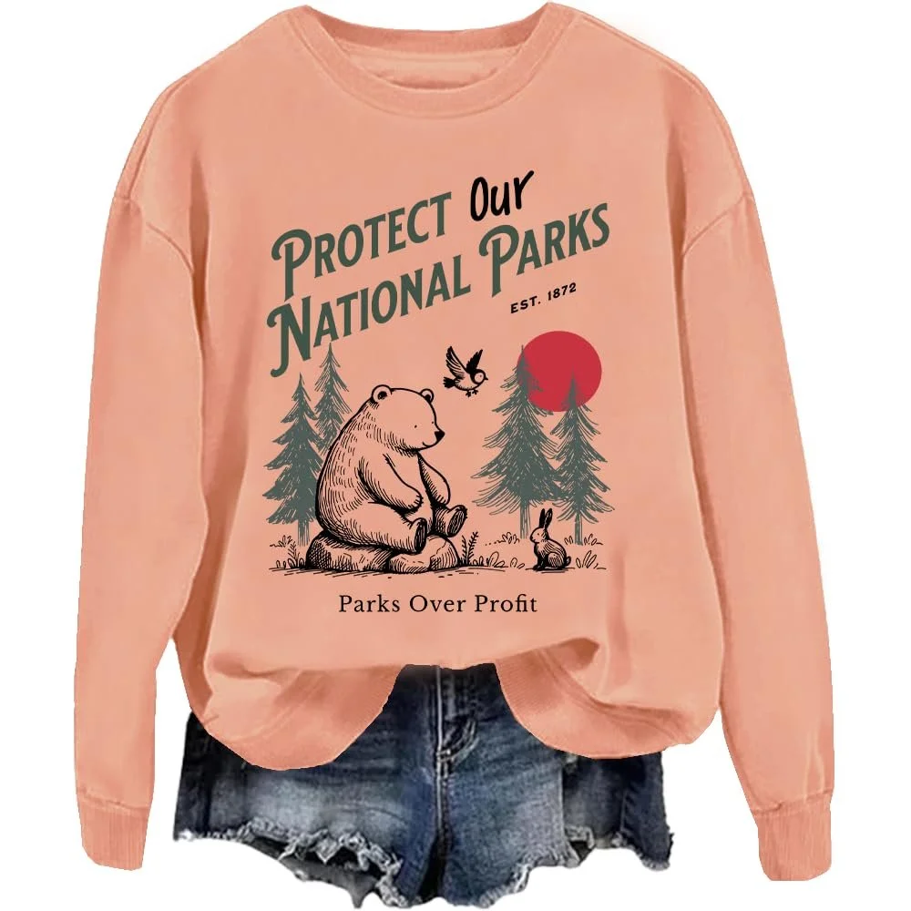 Свитшот Protect Our National Parks, Save Our Parks, Parks Not Profits, Unisex, фото №1