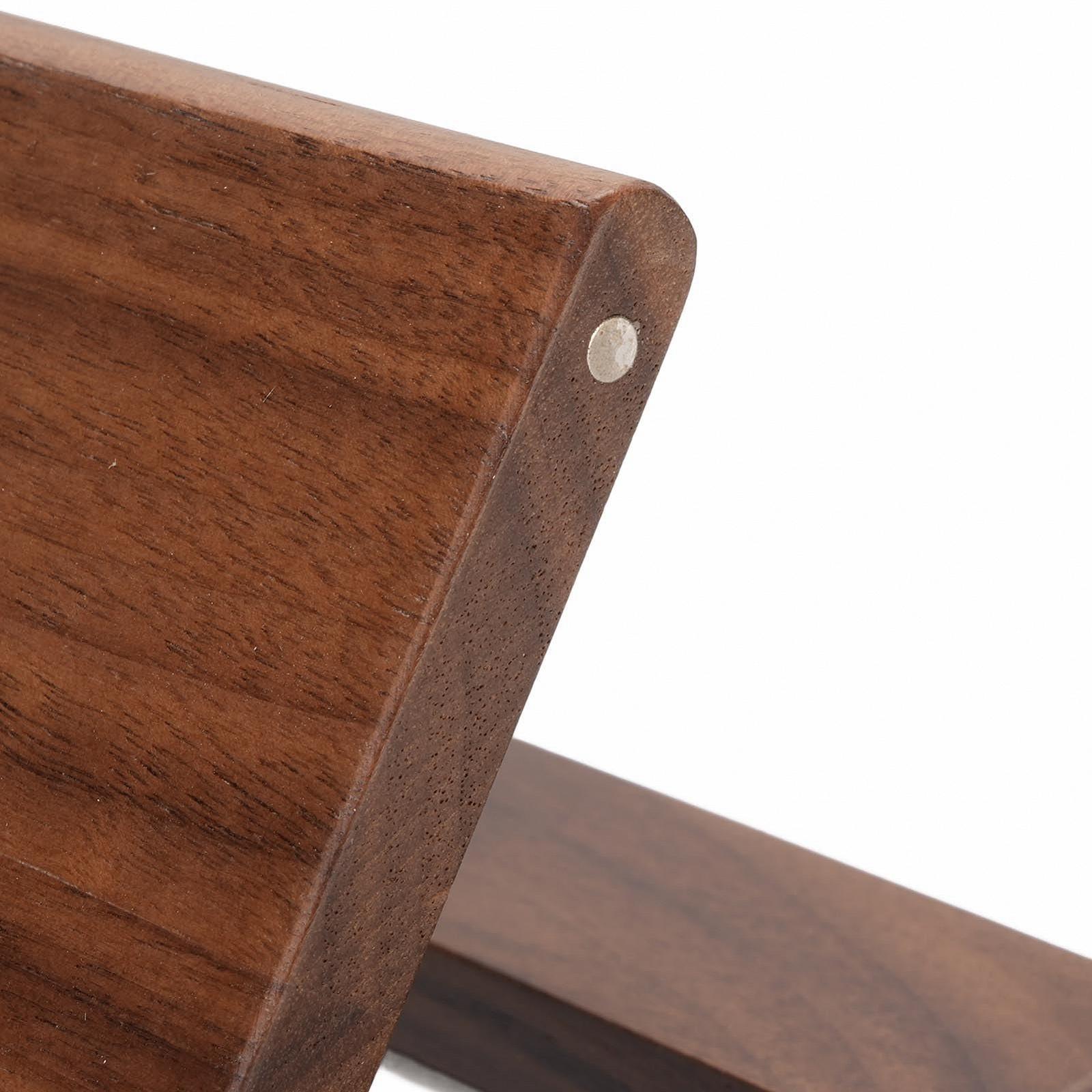 Подставка для планшета Регулируемая складная деревянная подставка Идеально подходит для чтения и работы Универсальная совместимость для домашнего офиса Отделка ореховым лаком, фото №6