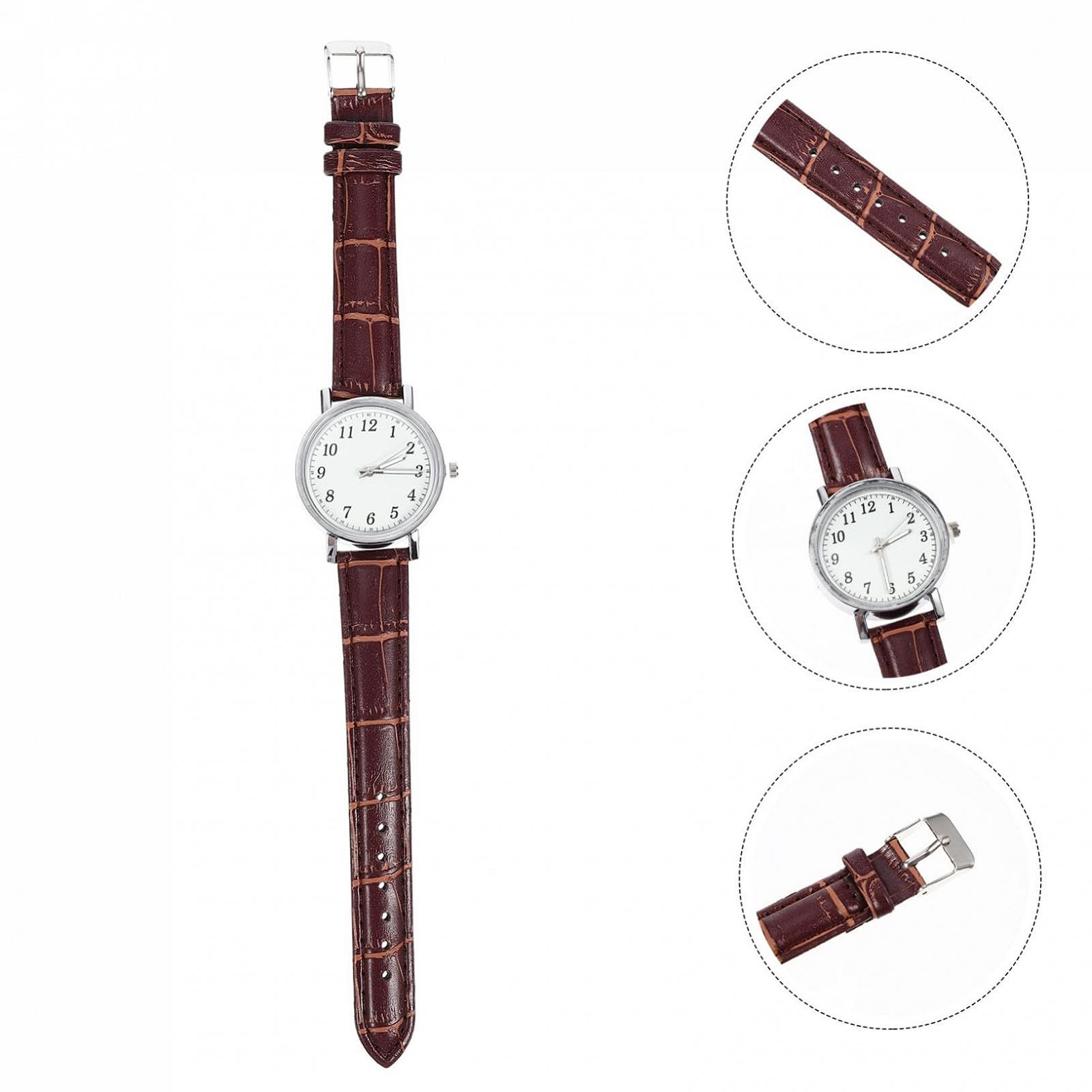 Аналоговые Женские Часы PartyKindom Коричневый Ремешок, фото №7