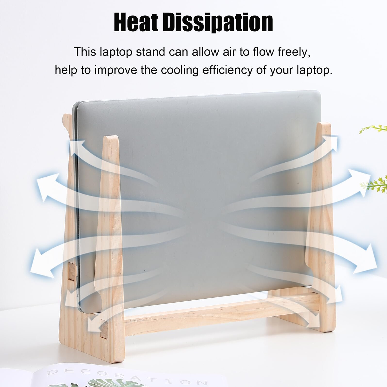 Эргономичная деревянная подставка для ноутбука, регулируемая по высоте, стабильная охлаждающая подставка для стола и кровати, простая сборка, фото №8 Эргономичная деревянная подставка для ноутбука, регулируемая по высоте, стабильная охлаждающая подставка для стола и кровати, простая сборка, фото №8