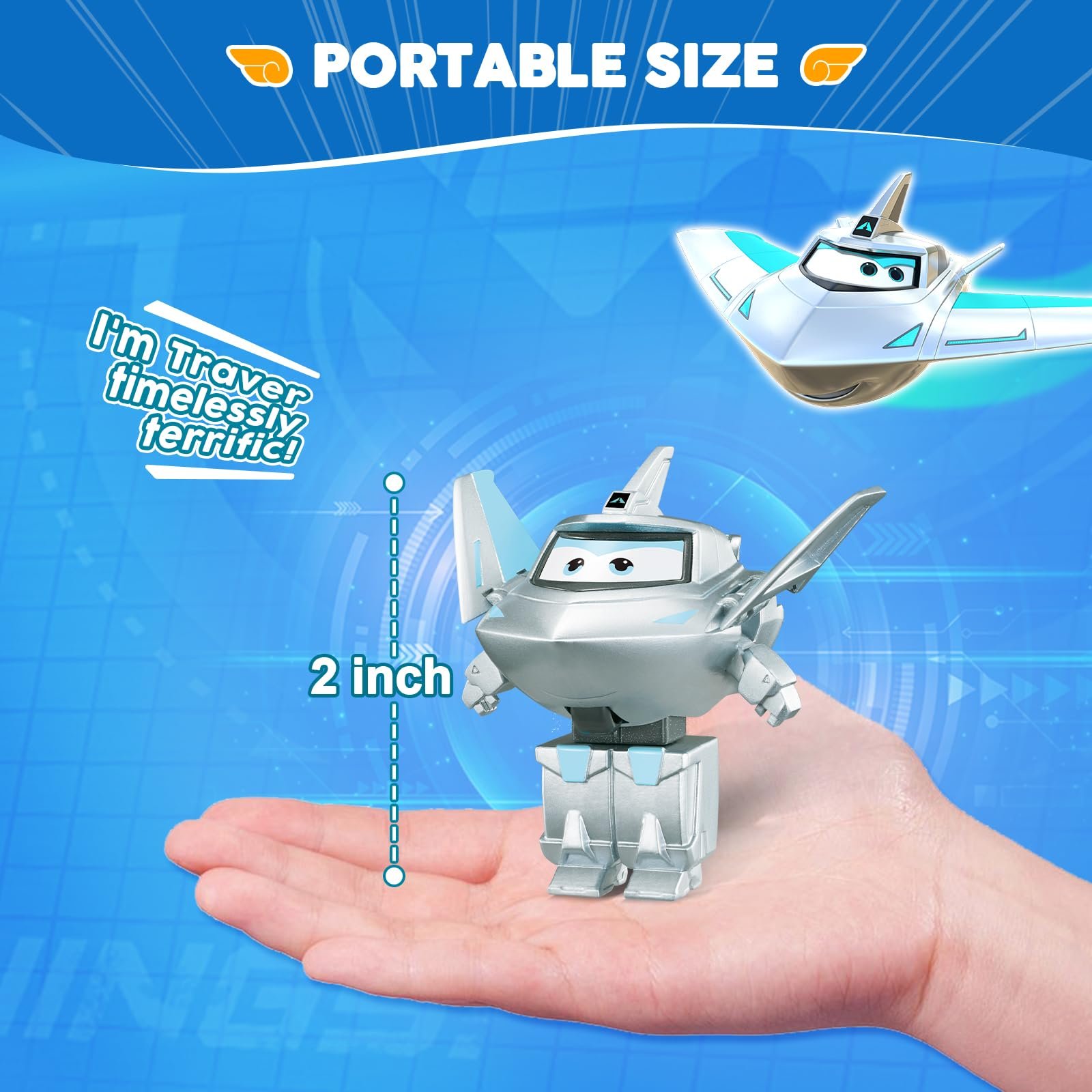 Трансформер Самолет Super Wings Traver, 2 в 1, 5 см, фото №4