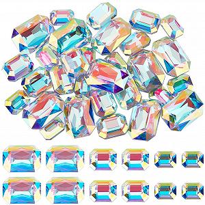 Стрази Прямокутні скляні 8/10/14 мм, 30 шт - Фото 1