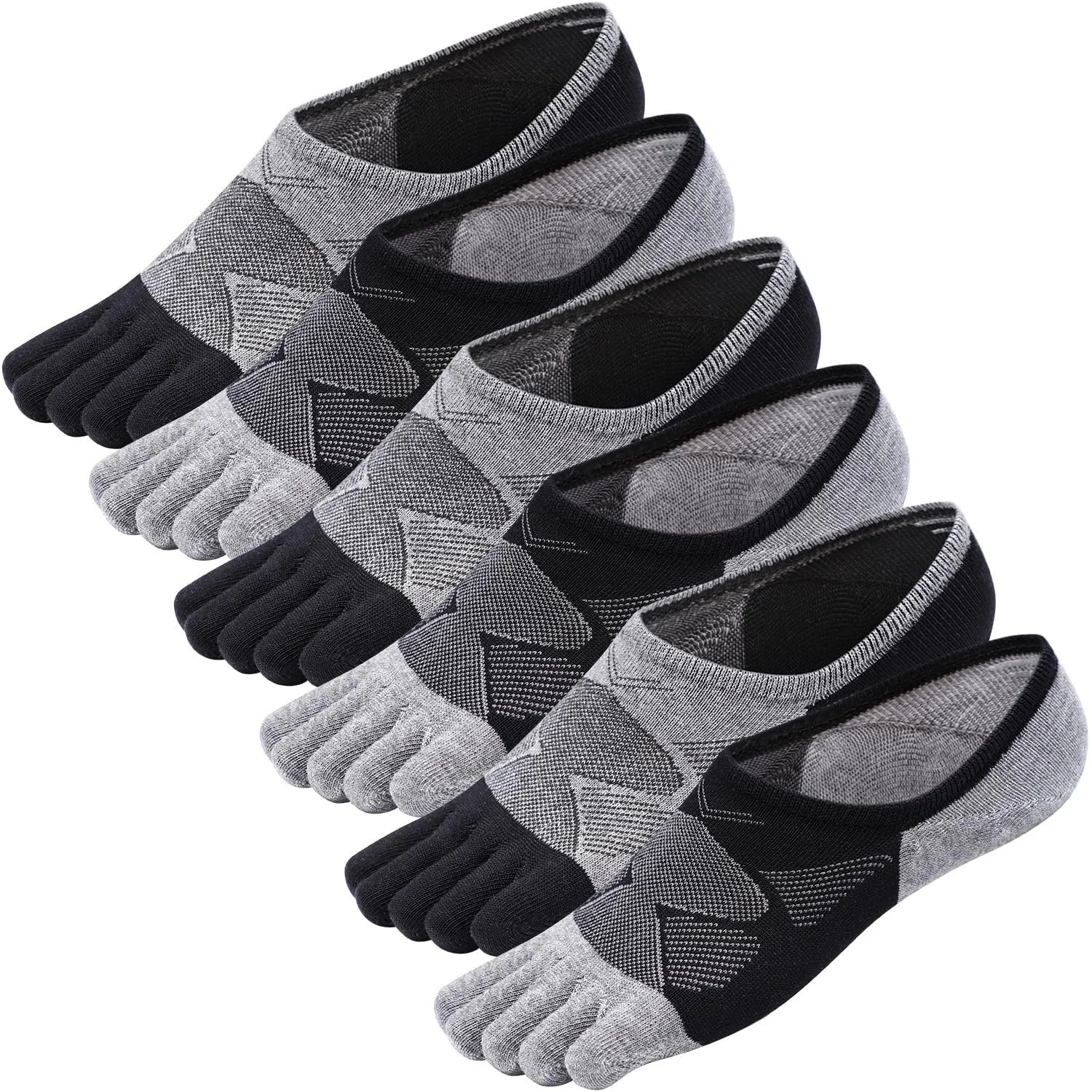 Жіночі шкарпетки-слідки Non-Slip Шкарпетки з пальцями 6 пар, фото №1 Жіночі шкарпетки-слідки Non-Slip Шкарпетки з пальцями 6 пар, фото №1