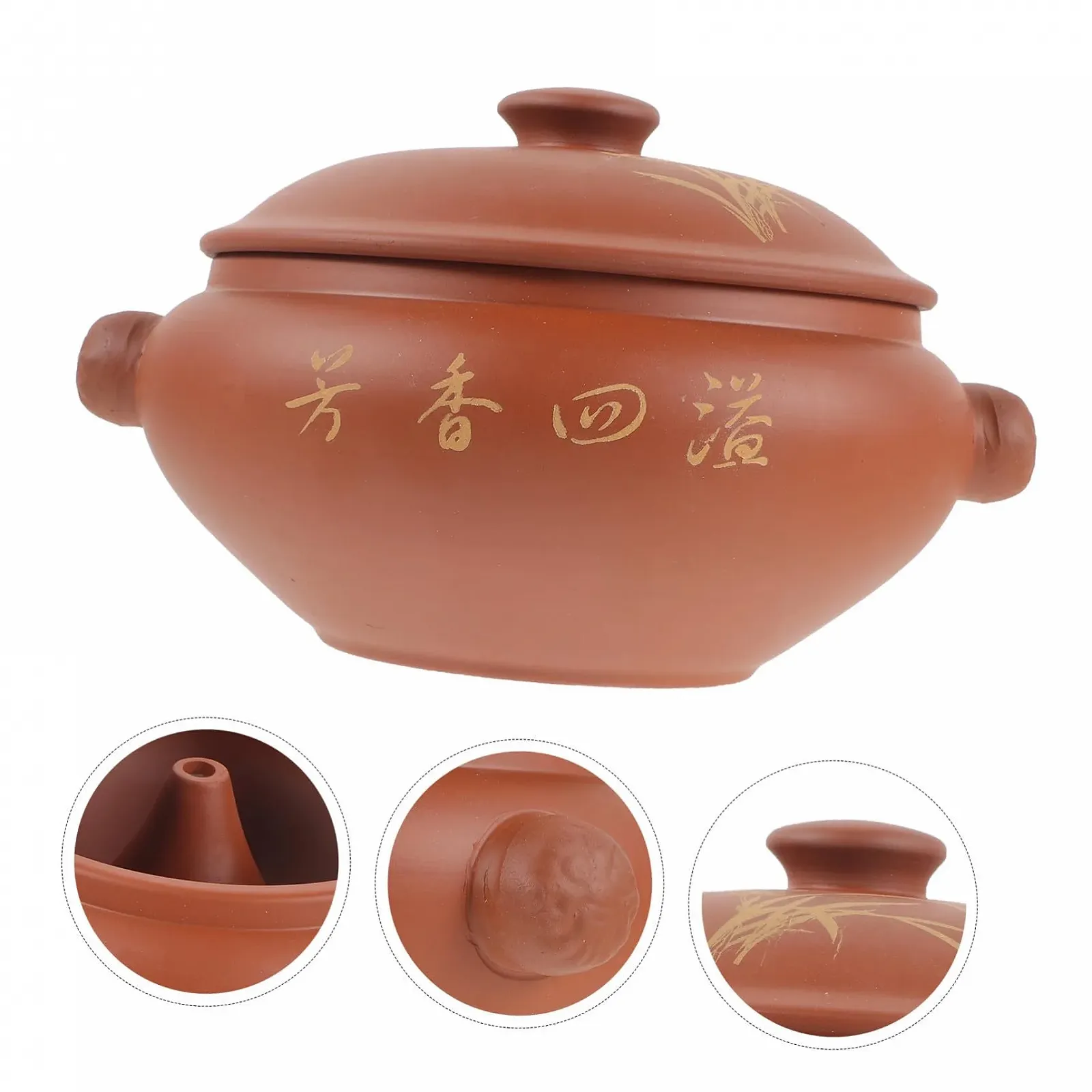 Пароварка Toyvian керамическая с крышкой термостойкая в традиционном стиле, фото №2