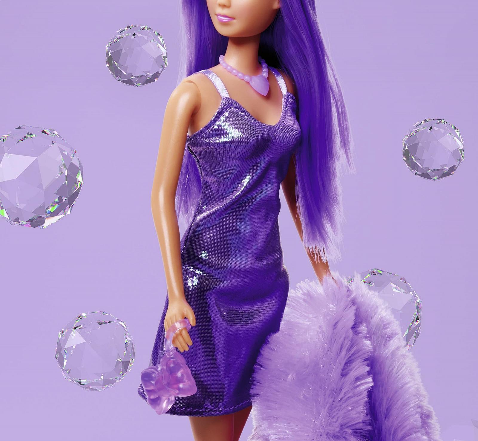 Кукла Steffi Love Fluffy в платье с поясом, меховой куртке и модными аксессуарами, 29 см, фото №6