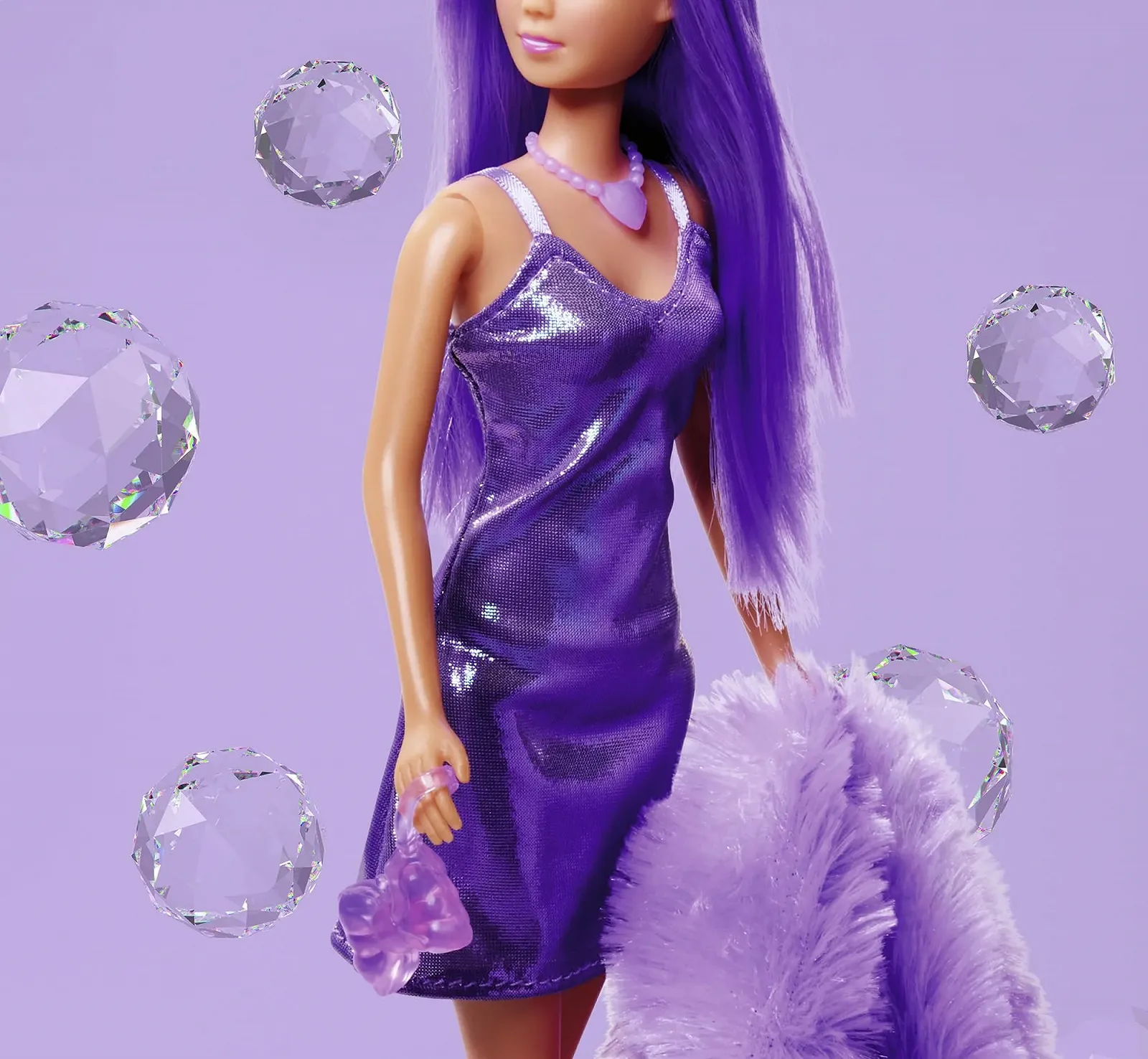 Лялька Steffi Love Fluffy в сукні з поясом, хутряною курткою та модними аксесуарами, 29 см, фото №6