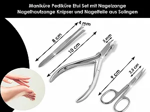 Набор для маникюра и педикюра Solingen с кусачками для ногтей, кусачками для кутикулы и пилочкой для ногтей synthetic.ua - Фото 1