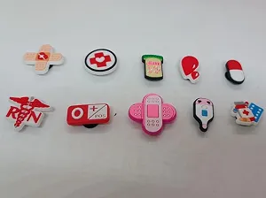 Набор джибитсов для кроксов 10 шт jibbitz crocs джибитсы медицина, украшения на кроксы медсестра, набор джибитсов врач, группа крови первая положительная джибитс, пластырь на кроксы, медицинские аксессуары для обуви, подарок медику, джибитсы аптечка synthetic.ua - Фото 1