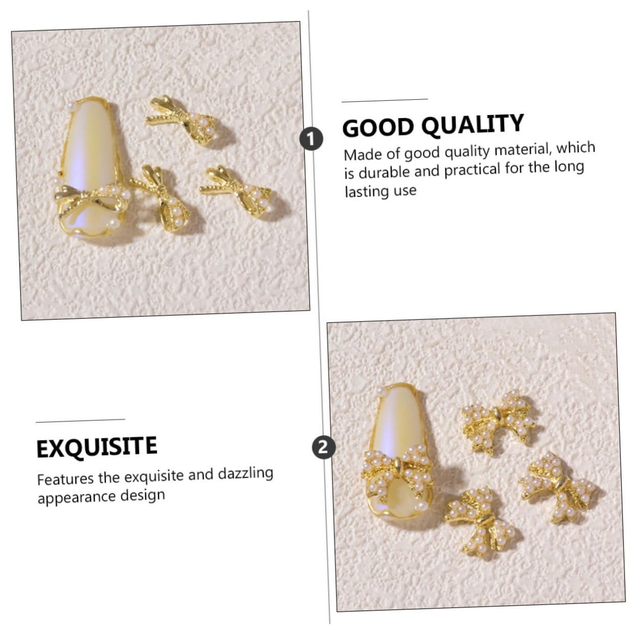 Наклейки для ногтей FOMIYES, 16 шт., жемчужные украшения, искусственные украшения для изысканного DIY, 3D бриллианты, бусины для ногтей, фото №3