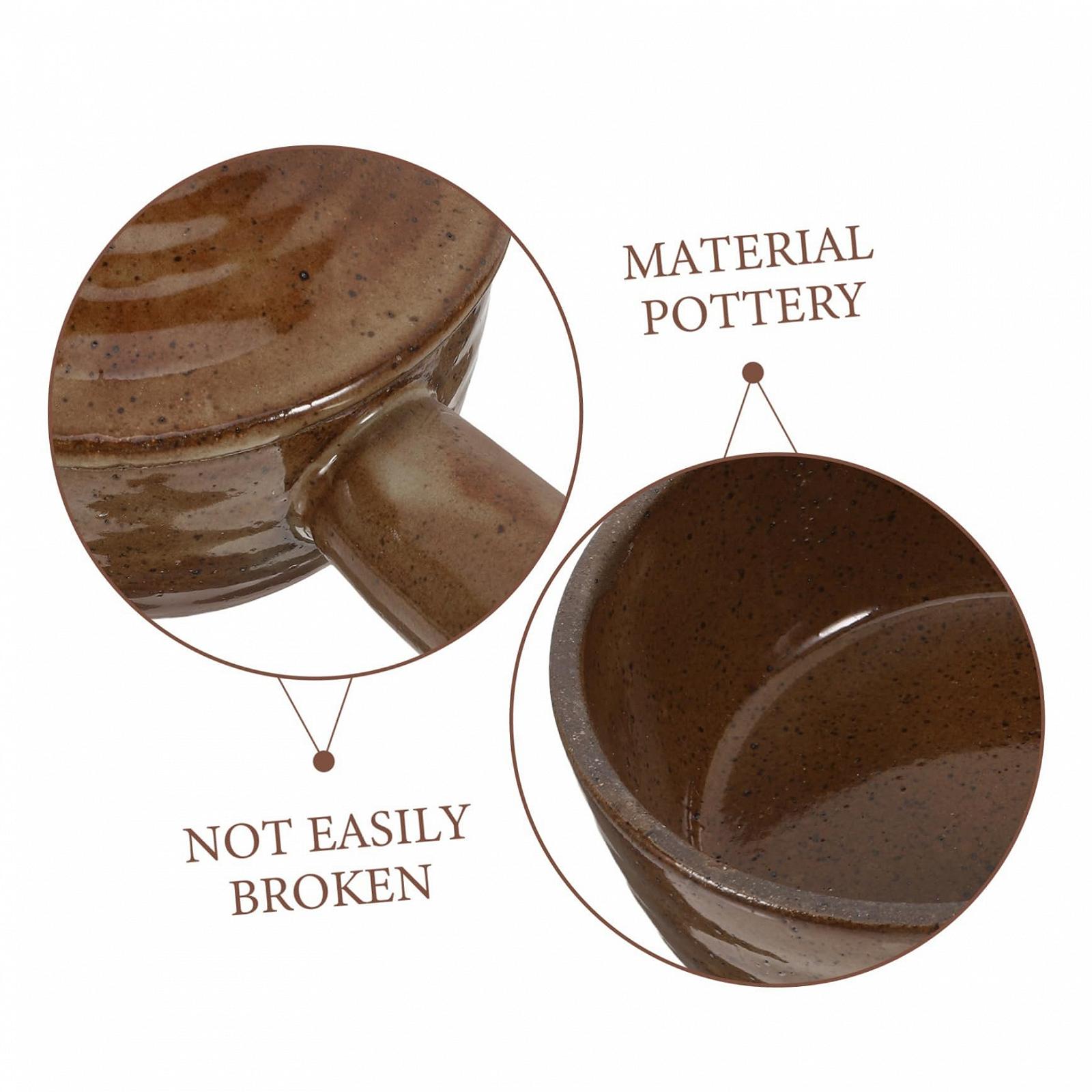 Глиняный горшок с крышкой для микроволновой печи с антипригарным покрытием и вентиляционным отверстием 1 шт., фото №3