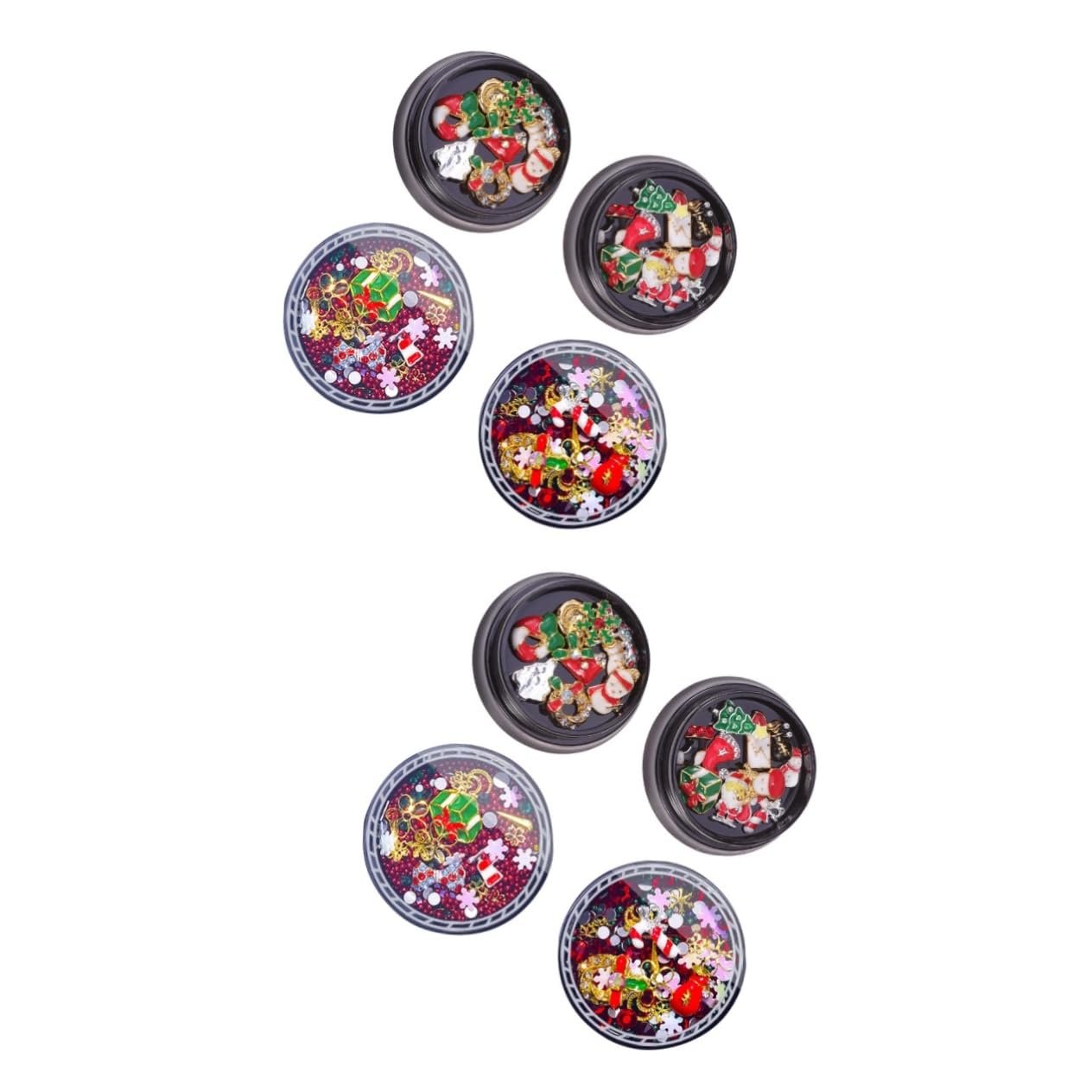 Стразы для ногтей FRCOLOR Рождественские 3D-шармы для маникюра 4 коробки * 2, фото №1