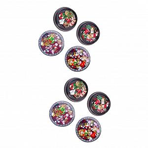 Стразы для ногтей FRCOLOR Рождественские 3D-шармы для маникюра 4 коробки * 2 - Фото 1