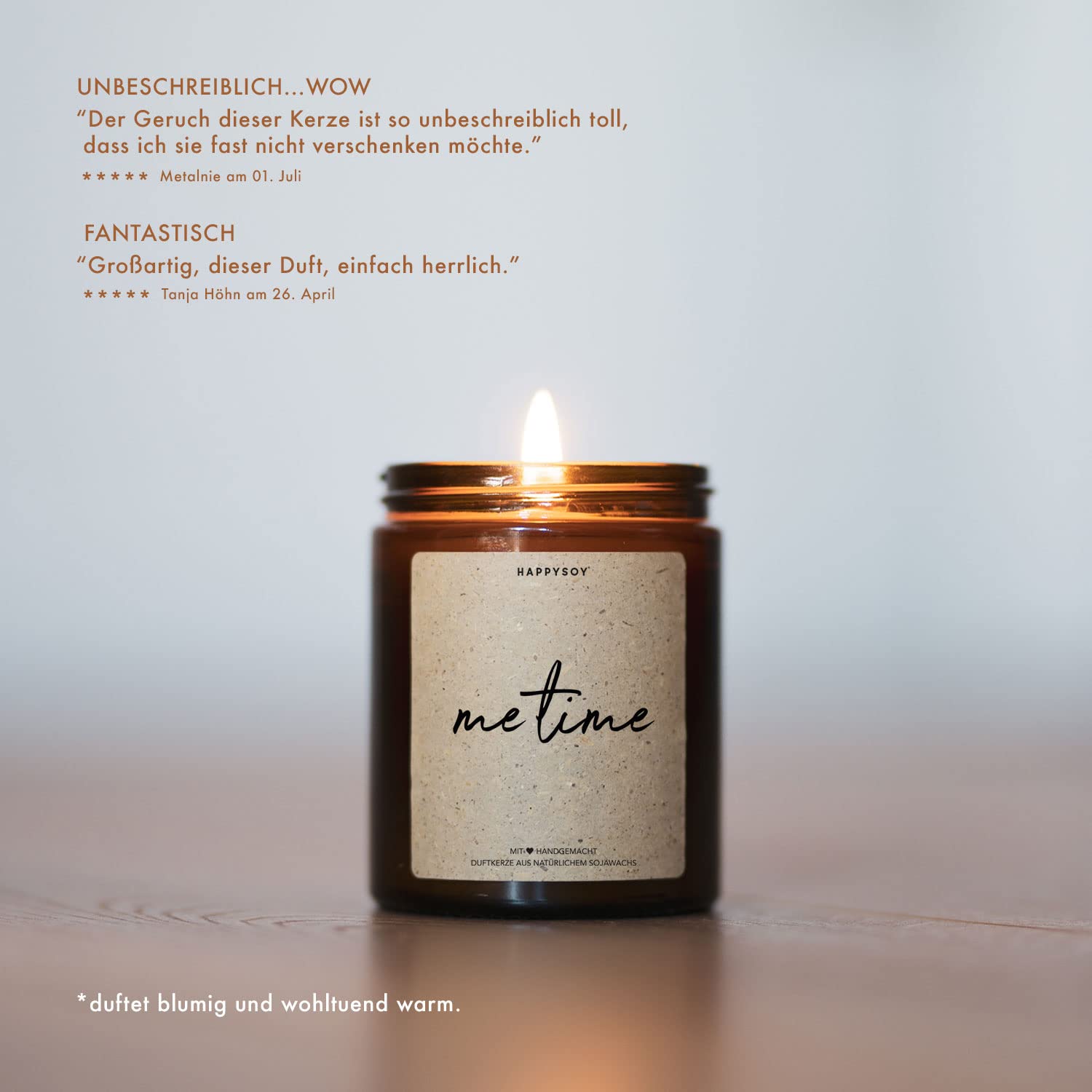 Подарок Happysoy Йога Ароматическая свеча в стекле С надписью Из сои Натуральная Ручная работа, фото №5