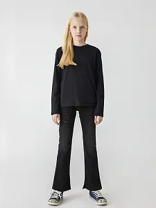 Толстовка Джинсова LTB Manege для дівчат, розмір 116 см, чорна synthetic.ua - Фото 1