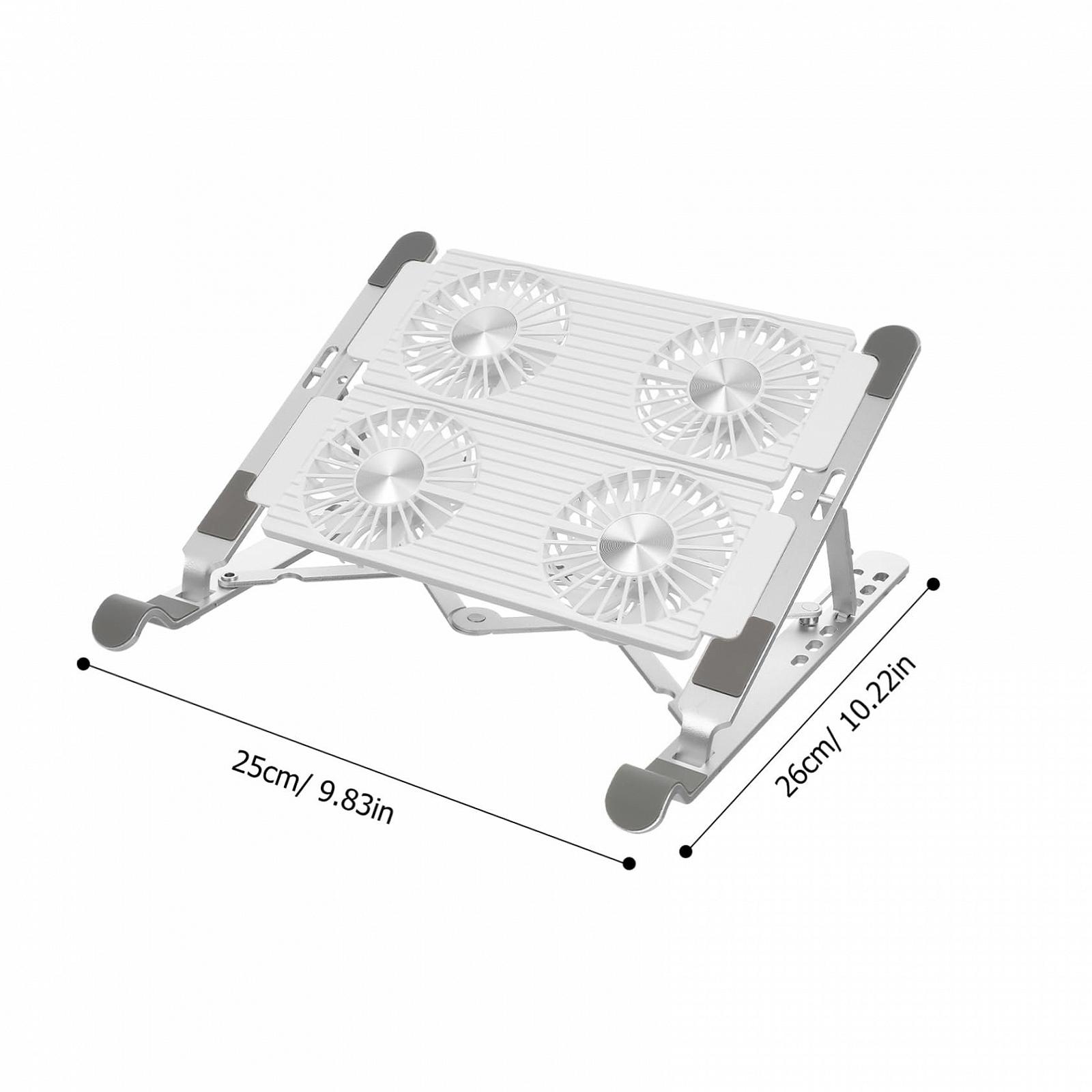 Охлаждающая подставка для ноутбука Vaguelly Алюминиевый сплав Серебристый, фото №5