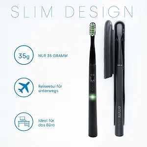 Електрична звукова зубна щітка Emmi-dent Sonic 20000 вібрацій/хв 3 режими чищення з дорожнім футляром та пастою synthetic.ua - Фото 1