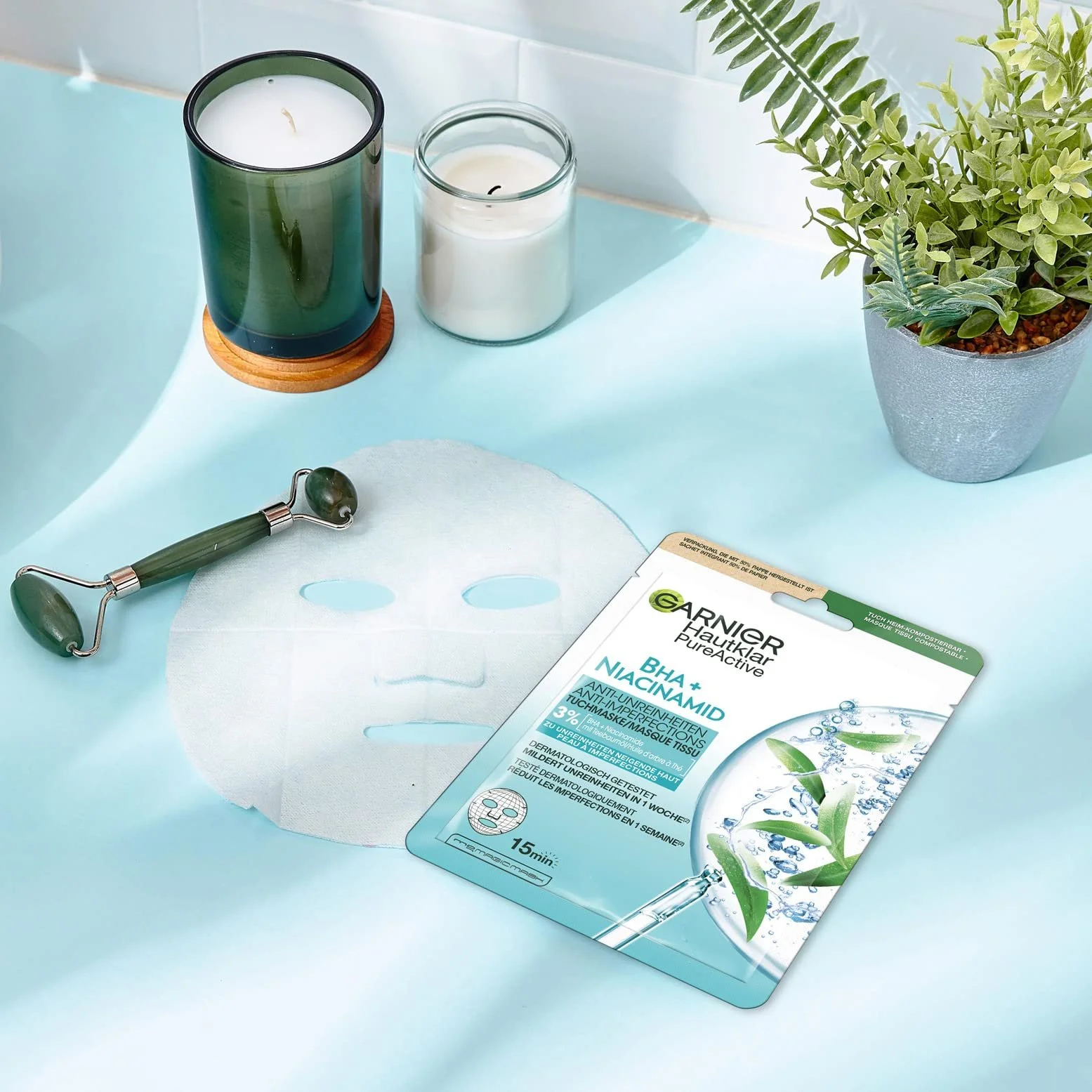 Тканинна маска Garnier Skin Clear Active з олією чайного дерева та саліциловою кислотою, 23 г, фото №7