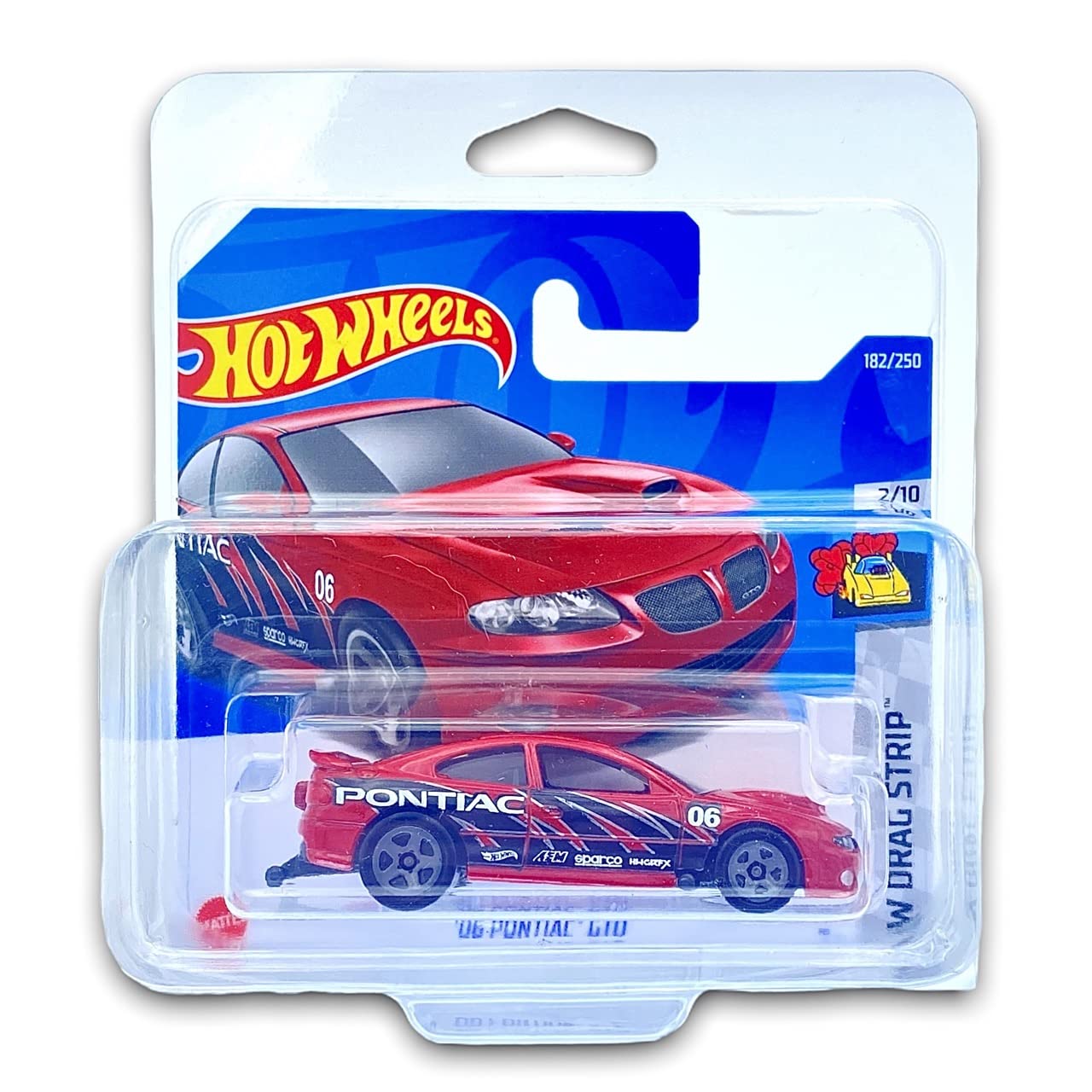 Колекційна машинка Hot Wheels HW Drag Strip '06 Pontiac GTO HCT74 AEM Sparco Mattel Short Card 1:64, фото №1