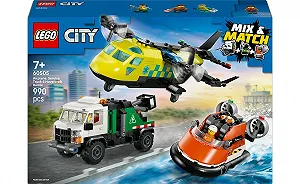 Конструктор Лего LEGO City Ремикс самолета, грузовика и судна на воздушной подушке (60505) - Фото 1