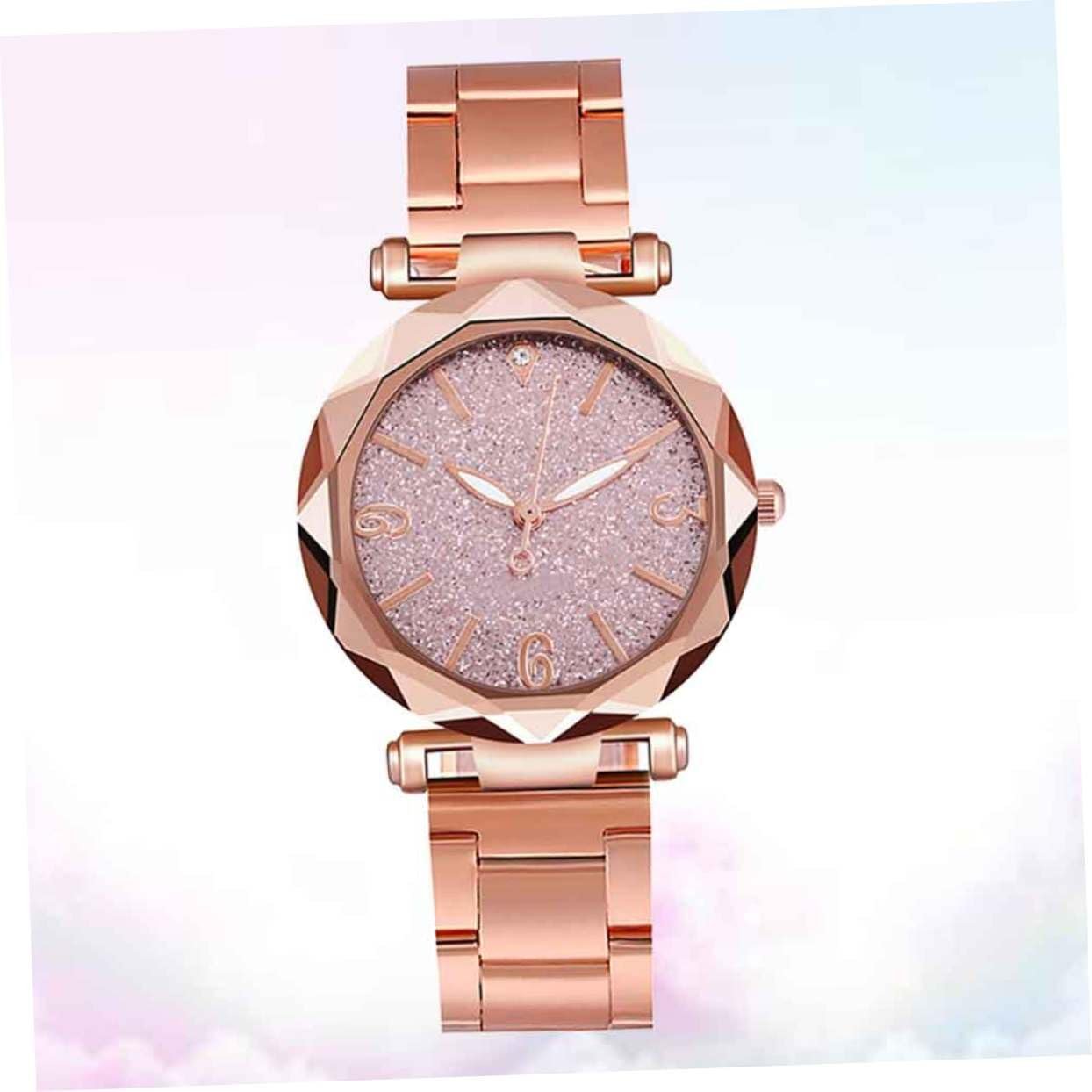 Часы LIFKOME Женские наручные часы из нержавеющей стали Розовый, фото №3