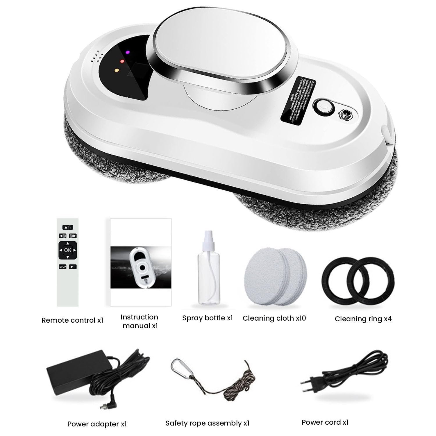 Робот для мойки окон, Intelligent Electric Window Cleaner с мощностью всасывания 5600 PA, дистанционным управлением, обнаружением краев и аварийной защитой питания, 0.35 м/мин робот для мойки стекла для окон, фото №2