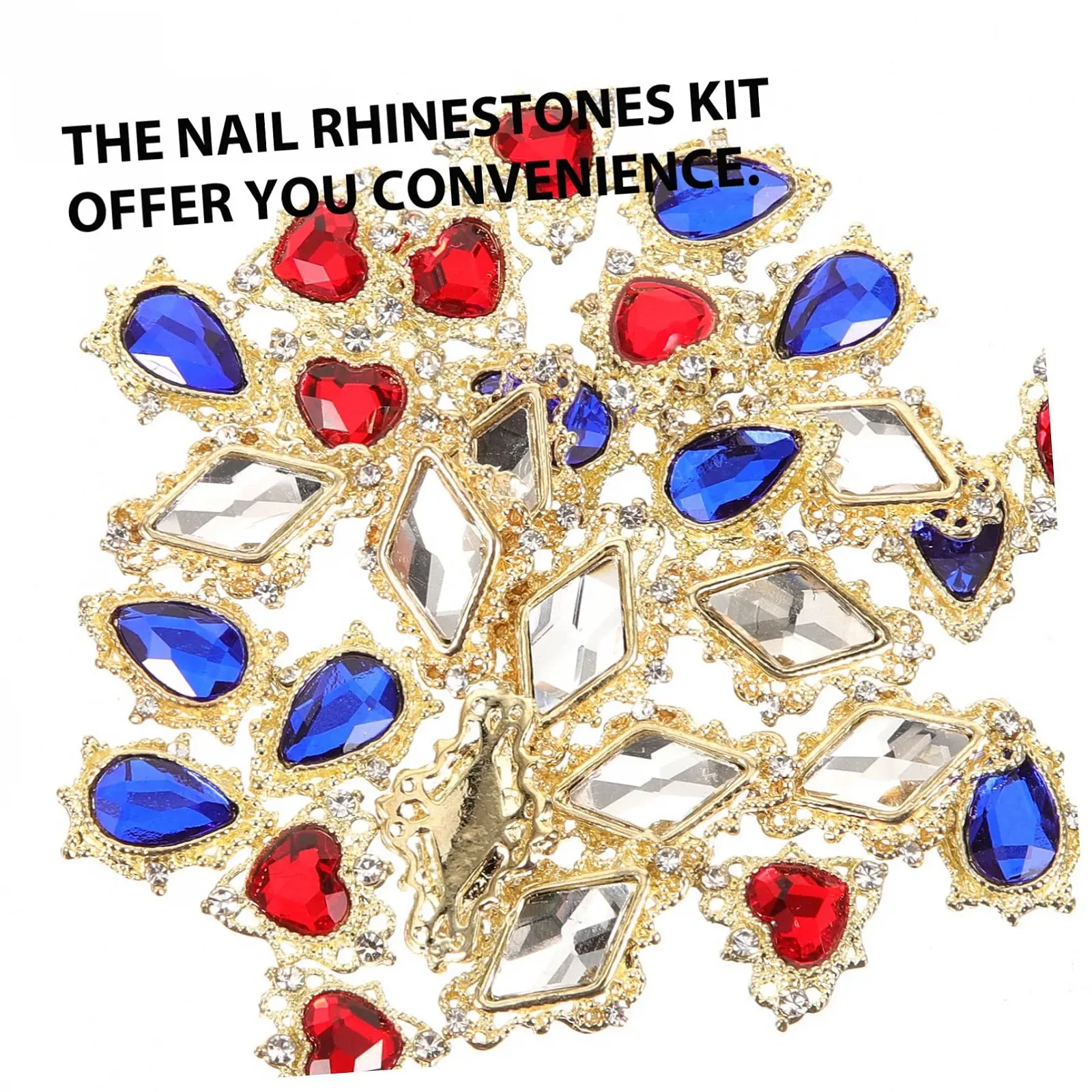 Стрази для нігтів FRCOLOR 30 шт, підвіски, фото №6