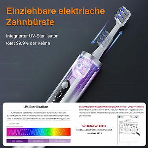 Електрична зубна щітка GearOra з UVC-стерилізацією антибактеріальна Срібляста synthetic.ua - Фото 1