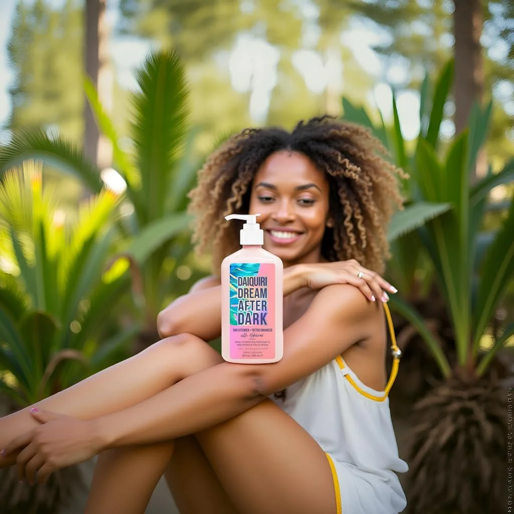 Лосьйон для тіла Daiquiri Dream After Dark Tan Extender + Tattoo Enhancer Зволожуючий з гібіскусом, фото №3