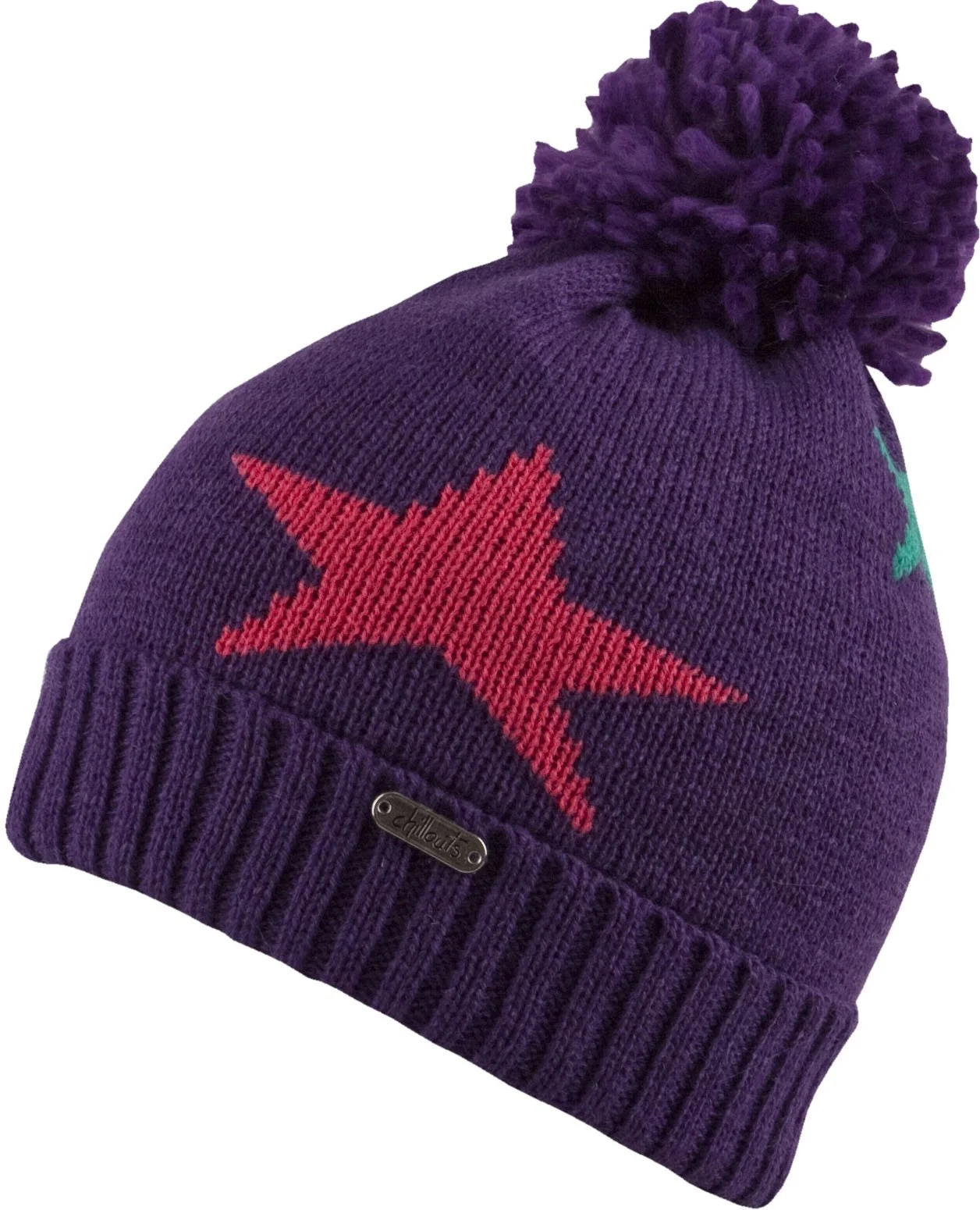 Шапка Вязаная Детская Barbara с Помпоном и Аппликацией Звезды, фото №1