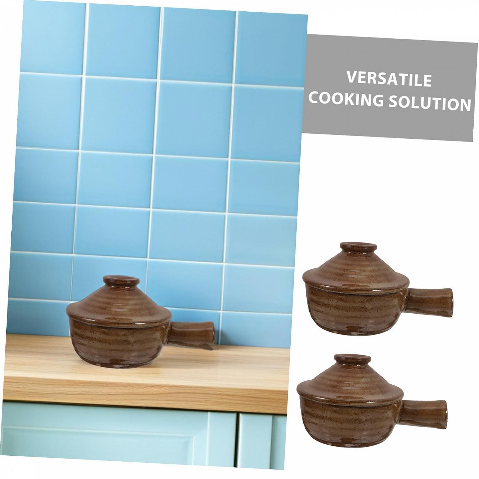 Кастрюли для микроволновой печи Cabilock керамические 2 шт. с крышками, фото №9