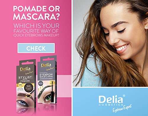 Помада для брів Delia Eyebrow Expert Stylist Темно-коричнева, фото №4