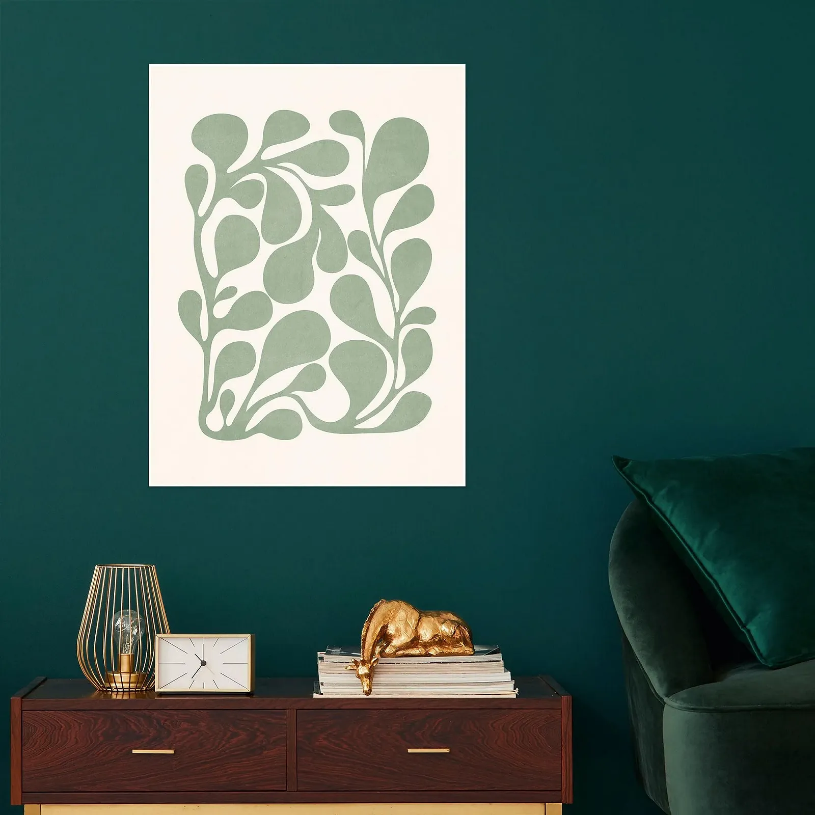 Постер Olga Telnova Sage Green Plant 50 x 70 см зеленый абстрактный, фото №4