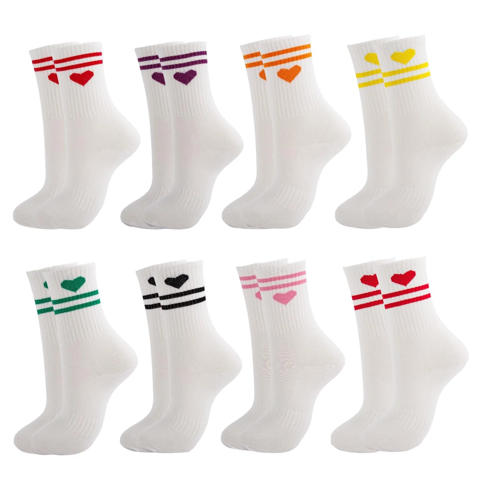 Тенісні шкарпетки 8 пар, Жіночі, 39-42, фото №1 Тенісні шкарпетки 8 пар, Жіночі, 39-42, фото №1