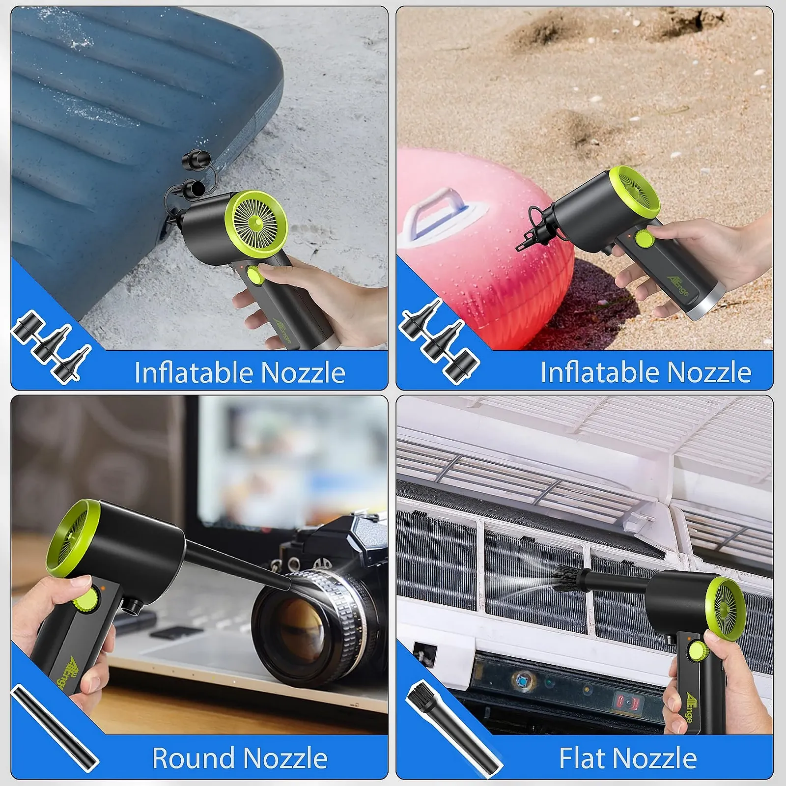 Электрическая воздуходувка ATEngeus 41000 RPM Беспроводная Портативная с USB-кабелем и щеткой для чистки, фото №5