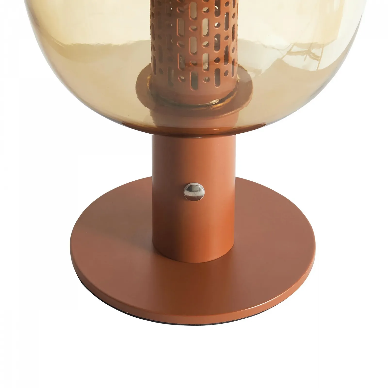 Настільна лампа LED Beliani Pulangi Металева Акумуляторна Бездротова з димером Коричнева, фото №6