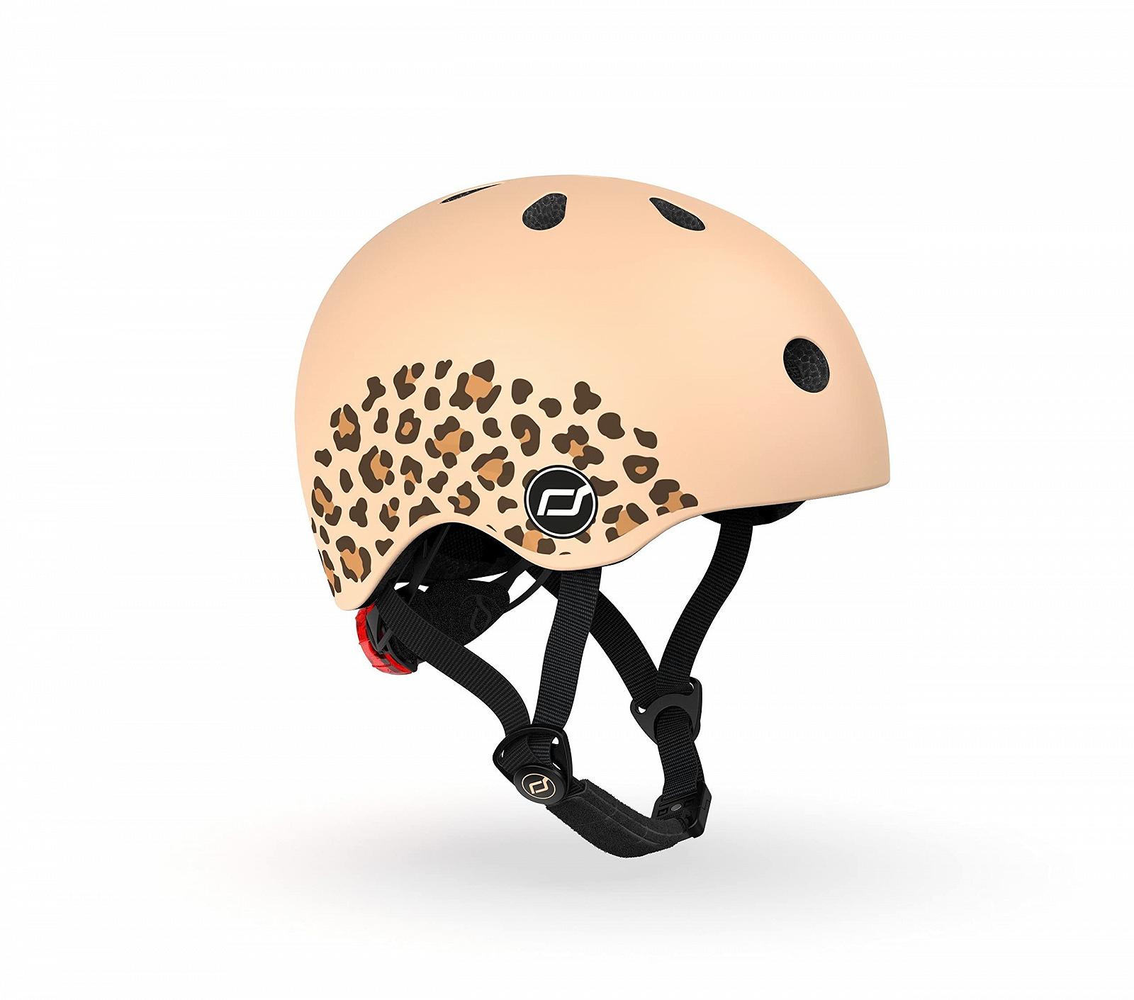 Шлем Scoot & Ride детский, унисекс, Graphics XXS, 45-51 см, леопардовый принт, фото №1
