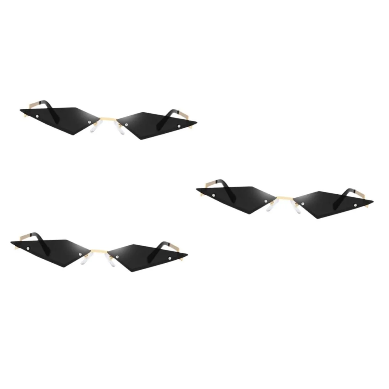 Набір сонцезахисних окулярів (3 шт.) PACKOVE Без оправи Круглі Чорний, Сірий, фото №1 Набір сонцезахисних окулярів (3 шт.) PACKOVE Без оправи Круглі Чорний, Сірий, фото №1