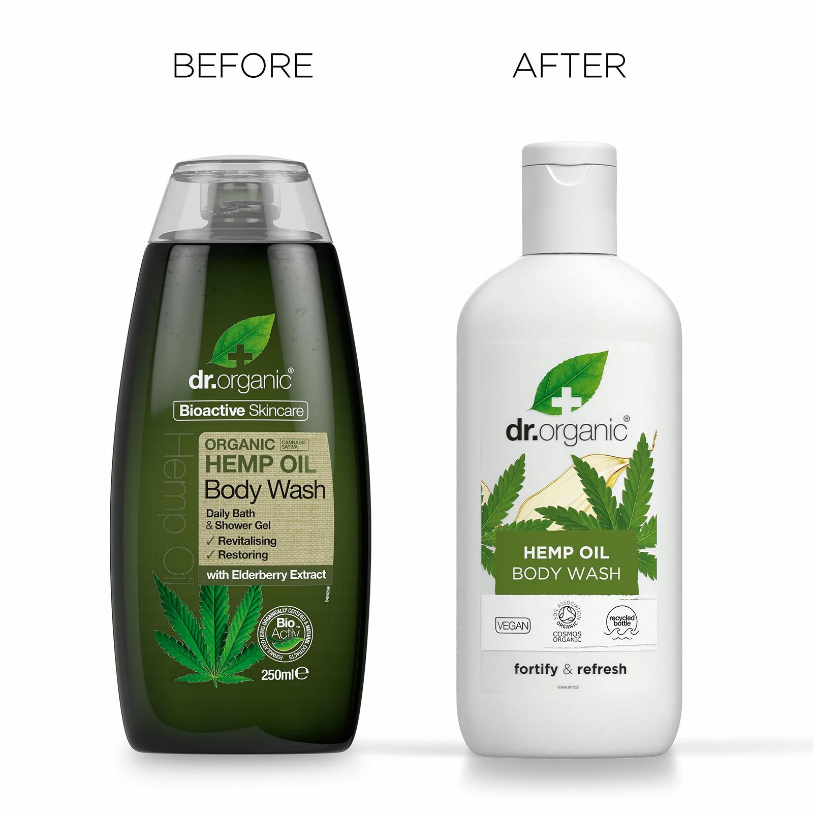 Гель для душа Dr. Organic Hemp Oil 250 мл Green, фото №7