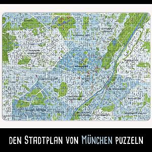 Пазл XXL PuzzleMap Карта Мюнхена 500 елементів 68 x 48 см з буклетом та картою synthetic.ua - Фото 1