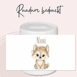 Скарбничка GRAZDesign Вовк Персоналізована Бохо synthetic.ua - Фото 1