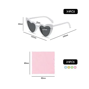 Сонцезахисні окуляри KRYMSON Серцеподібні Білий, 4 шт synthetic.ua - Фото 1